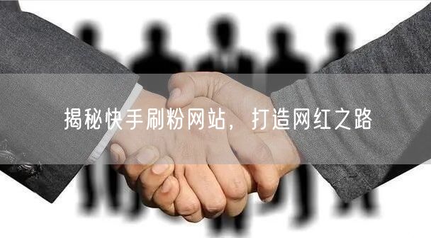 揭秘快手刷粉网站，打造网红之路