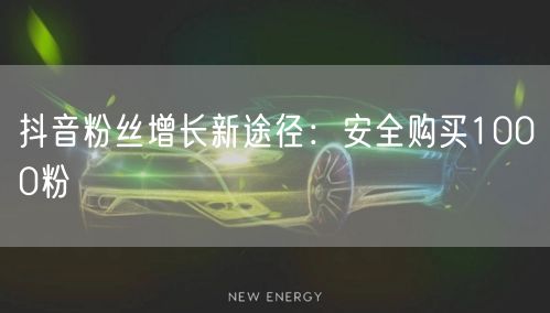 抖音粉丝增长新途径：安全购买1000粉