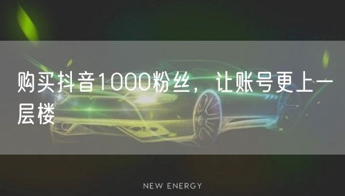 购买抖音1000粉丝，让账号更上一层楼