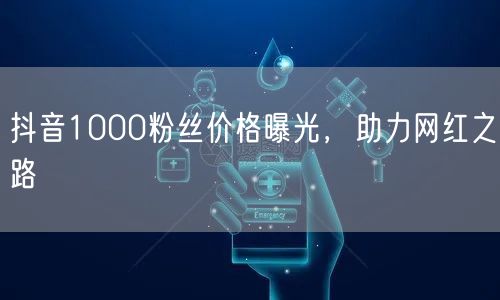 抖音1000粉丝价格曝光，助力网红之路