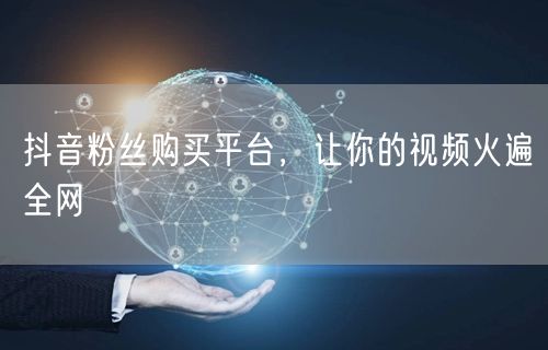 抖音粉丝购买平台，让你的视频火遍全网