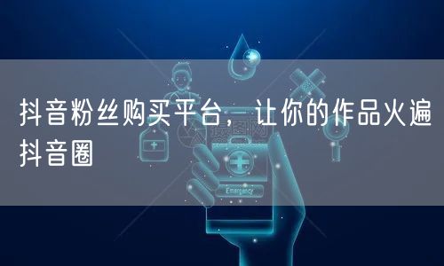 抖音粉丝购买平台，让你的作品火遍抖音圈