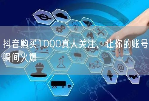 抖音购买1000真人关注，让你的账号瞬间火爆