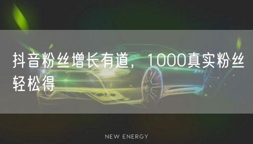 抖音粉丝增长有道，1000真实粉丝轻松得