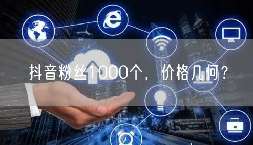 抖音粉丝1000个，价格几何？