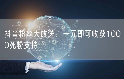 抖音粉丝大放送，一元即可收获1000死粉支持