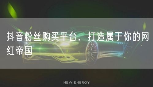 抖音粉丝购买平台，打造属于你的网红帝国