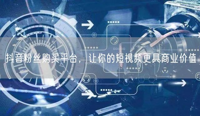 抖音粉丝购买平台，让你的短视频更具商业价值