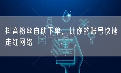 抖音粉丝自助下单，让你的账号快速走红网络