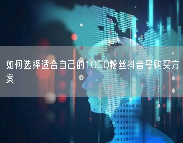 如何选择适合自己的1000粉丝抖音号购买方案
