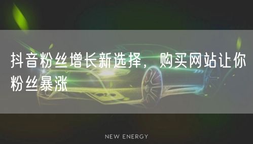 抖音粉丝增长新选择，购买网站让你粉丝暴涨