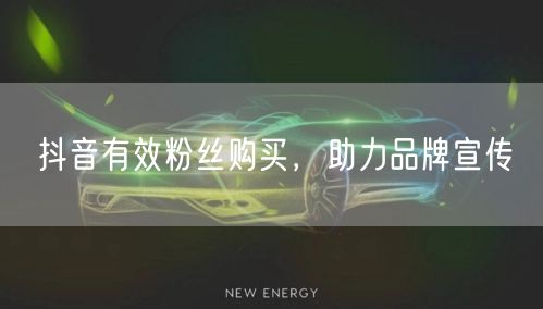 抖音有效粉丝购买，助力品牌宣传