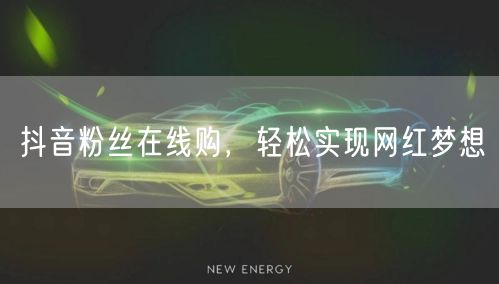抖音粉丝在线购，轻松实现网红梦想