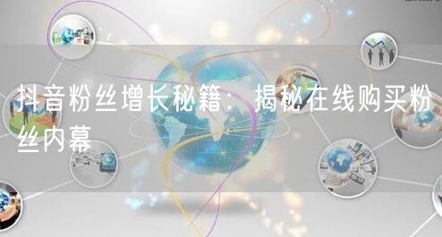 抖音粉丝增长秘籍：揭秘在线购买粉丝内幕