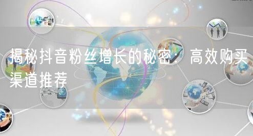 揭秘抖音粉丝增长的秘密：高效购买渠道推荐