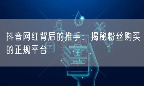 抖音网红背后的推手：揭秘粉丝购买的正规平台