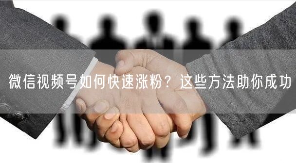 微信视频号如何快速涨粉？这些方法助你成功