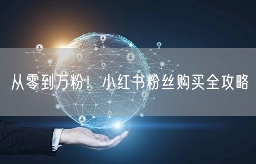从零到万粉！小红书粉丝购买全攻略