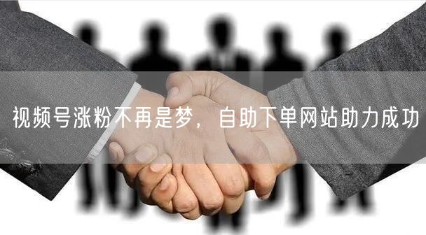 视频号涨粉不再是梦，自助下单网站助力成功