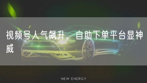 视频号人气飙升，自助下单平台显神威