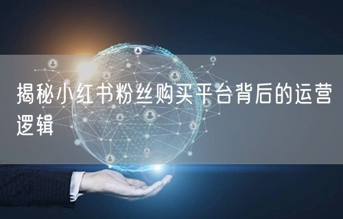 揭秘小红书粉丝购买平台背后的运营逻辑