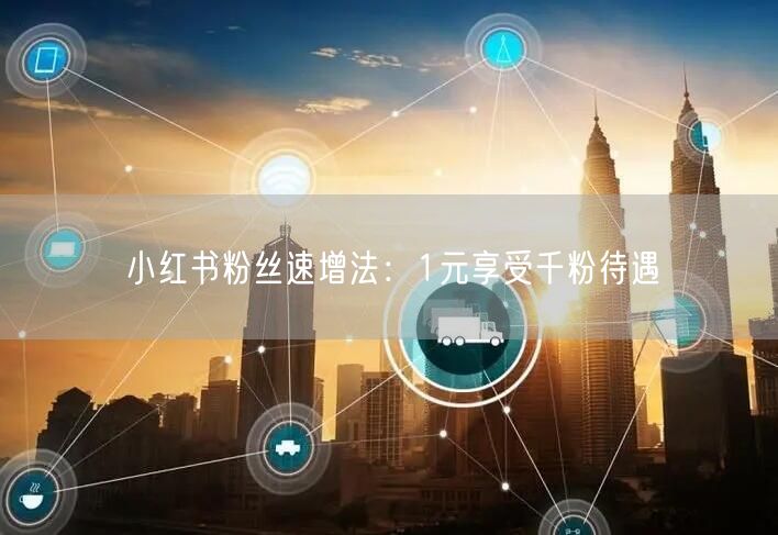 小红书粉丝速增法：1元享受千粉待遇