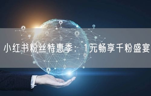 小红书粉丝特惠季：1元畅享千粉盛宴