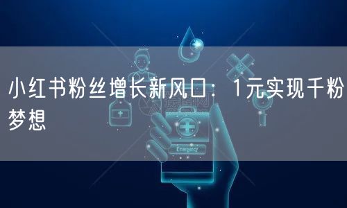 小红书粉丝增长新风口：1元实现千粉梦想