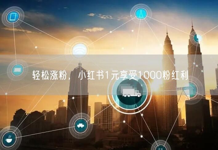 轻松涨粉，小红书1元享受1000粉红利