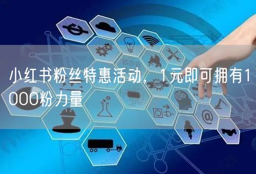 小红书粉丝特惠活动，1元即可拥有1000粉力量