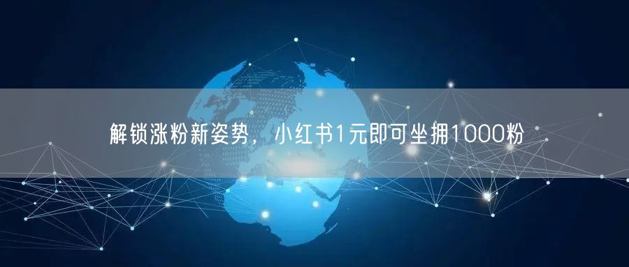 解锁涨粉新姿势，小红书1元即可坐拥1000粉