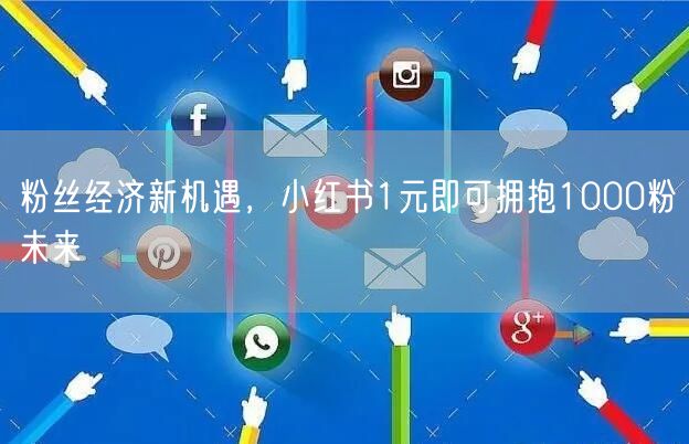 粉丝经济新机遇，小红书1元即可拥抱1000粉未来
