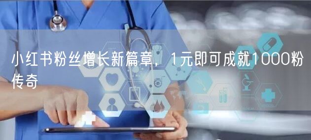 小红书粉丝增长新篇章，1元即可成就1000粉传奇