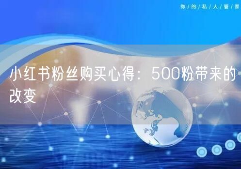 小红书粉丝购买心得：500粉带来的改变