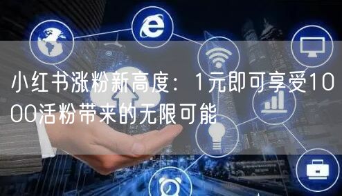 小红书涨粉新高度：1元即可享受1000活粉带来的无限可能