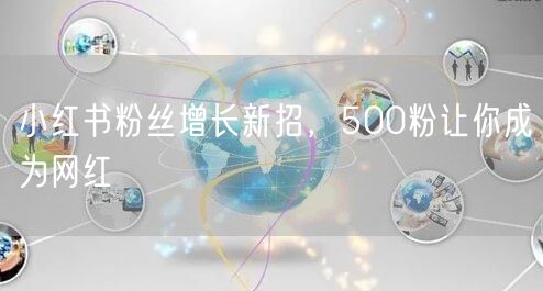 小红书粉丝增长新招，500粉让你成为网红