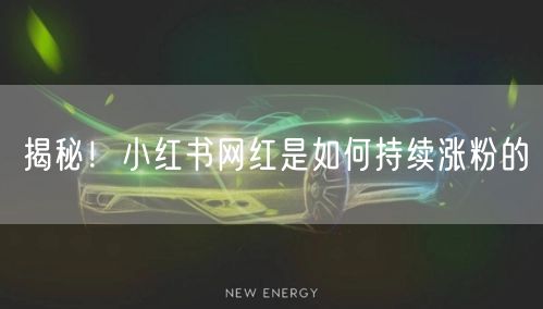 揭秘！小红书网红是如何持续涨粉的