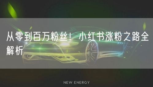 从零到百万粉丝！小红书涨粉之路全解析