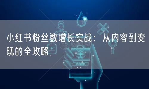 小红书粉丝数增长实战：从内容到变现的全攻略