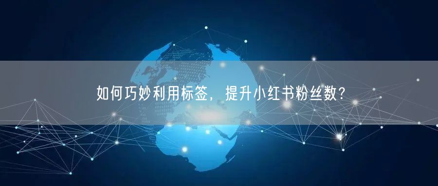 如何巧妙利用标签，提升小红书粉丝数？