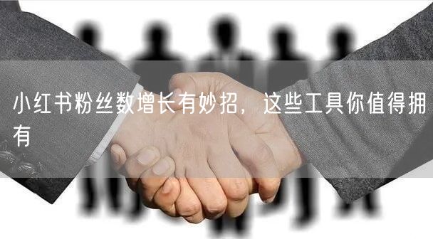 小红书粉丝数增长有妙招，这些工具你值得拥有