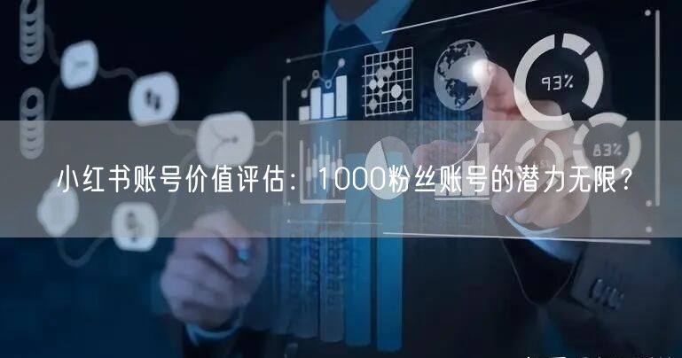 小红书账号价值评估：1000粉丝账号的潜力无限？