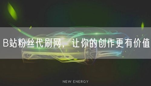 B站粉丝代刷网，让你的创作更有价值