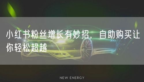 小红书粉丝增长有妙招，自助购买让你轻松超越