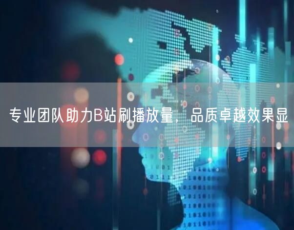 专业团队助力B站刷播放量，品质卓越效果显