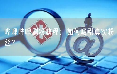哔哩哔哩刷粉教程：如何吸引真实粉丝？