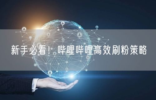 新手必看！哔哩哔哩高效刷粉策略