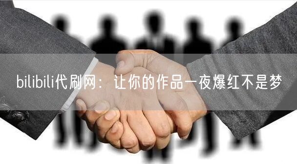 bilibili代刷网：让你的作品一夜爆红不是梦