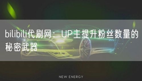 bilibili代刷网：UP主提升粉丝数量的秘密武器