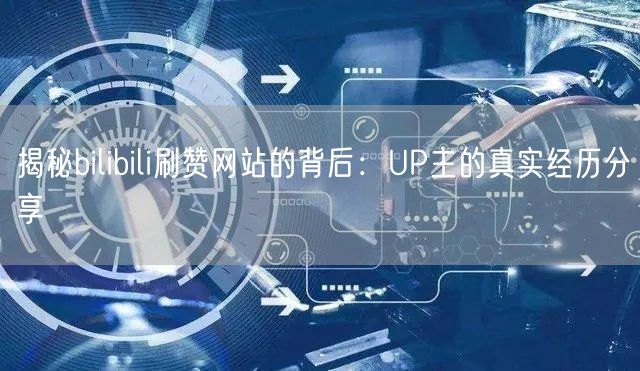 揭秘bilibili刷赞网站的背后：UP主的真实经历分享